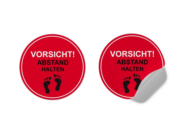 Bodenaufkleber – Sicherheitsabstand Einhalten VE 10 Stück